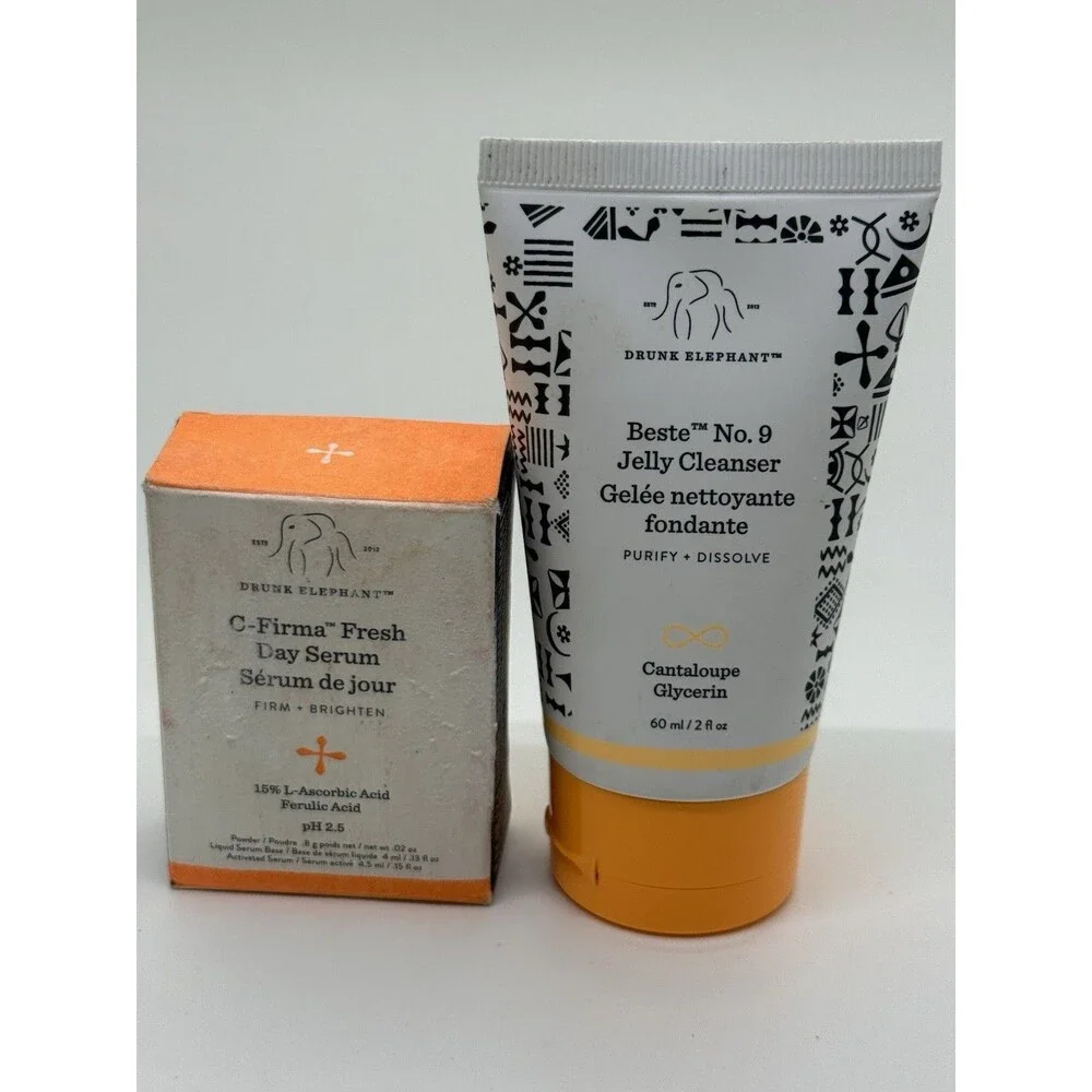 Drunk‎ Elephant Beste No.9 Jelly Facial Cleanser 2Floz & C-Firma Fresh Day Serum